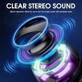thumbnail image 3 of Altavoz Bluetooth magnético con iluminación multicolor RGB, altavoz Bluetooth compacto con soporte metálico para el teléfono. Mini altavoz adecuado para baños, dormitorios, bicicletas y coches., 3 of 8