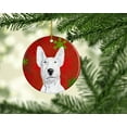 thumbnail image 2 of Carolines Treasures SC9590CO1 Bull Terrier Flocons de Neige Rouges Ornement en Céramique des Fêtes, 2,81 Dia, 2 of 2