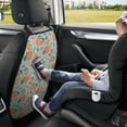 thumbnail image 5 of Cute Full Orange Flower Mats Back Seat Protectors, Car Seat Protector Vehicle Organizers Waterproof Cover Back Seat Cover for Kids with 3 Storage Pockets 2 Pack, 5 of 5