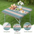 thumbnail image 4 of Colorful Bohemian Style Square Table Cover 36x36 Inch, Elastic Edged Tablecloth for Card Tables and Outdoor Entertaining, 4 of 6