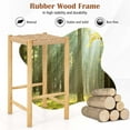 thumbnail image 5 of Costway 26'' Dining Bar Stool Set of 2 Counter Height with Rubber Wood Woven Saddle Seat, 5 of 8