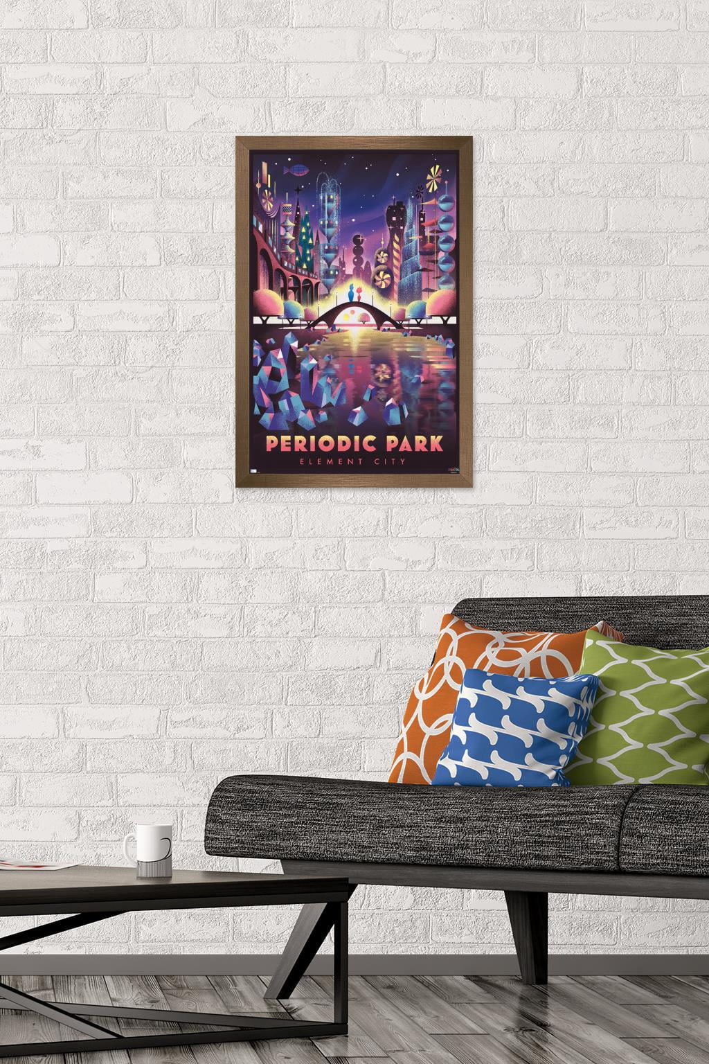 Disney Pixar Elemental - Periodic Park Wall Poster, 14.725" x 22.375" Framed