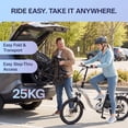 thumbnail image 2 of Victor 20" Foldable Step-Thru Electric Bike for Adults | Lightweight 25kg Design, 95km Long Range, 750Wh UL Certified Battery - Champagne White, 2 of 9