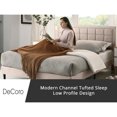 thumbnail image 4 of DeCoro Mornington Upholstered 2.0 Platform Bed w/ Metal Frame, Linen, Full, 4 of 10