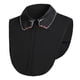 thumbnail image 1 of Blusa desmontable negra con cuello de blusa para mujer con diseño bordado, 1 of 2