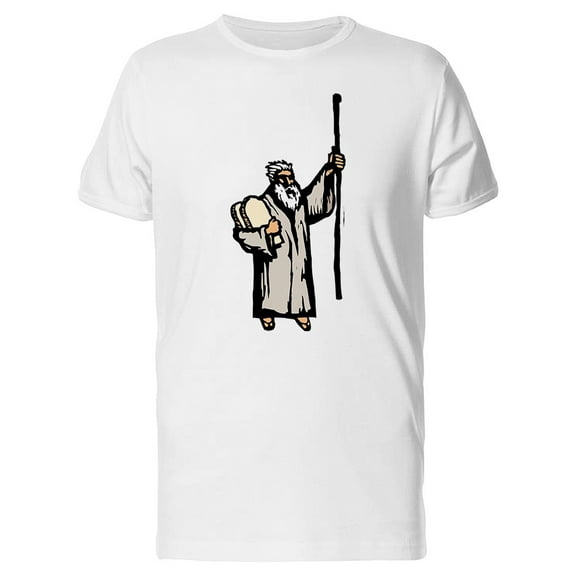 Color Sketch Of Moses T-Shirt Men -Image by Shutterstock, Male 3X-Large