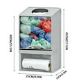 thumbnail image 2 of Plastic Bag Holders for Grocery Bags - Large Wall Mount Grocery Bag Holder with Trash Bag Dispenser for Kitchen, 2-in-1 Space-Saving Plastic Trash Bag Dispenser, Garbage Bag Organizer, 2 of 7