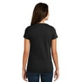 thumbnail image 2 of District Made Ladies Super Slub Neck Tee-XS (Black), 2 of 6