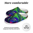 thumbnail image 6 of KLL Pride Rainbow Pattern Adult Unisex Cozy Slippers,Fuzzy Slip-on Slippers TPR Sole Slippers Comfort Plush Home Footwear for Indoor & Outdoor-39/40, 6 of 7