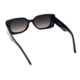 thumbnail image 5 of Womens Star Stud Rectangle Mod Thick Temple Plastic Retro Sunglasses Black - Black Brown, 5 of 5