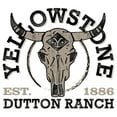 thumbnail image 2 of Men's Yellowstone Cow Skull Dutton Ranch Est. 1886  Graphic T-Shirt, 2 of 5