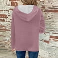 thumbnail image 4 of NMMUED Women Hoodies Waffle Hoodie Women Womens Hoodies Pullover Casual Sweatshirts for Women Y2k Hoodie Fall Hoodies for Women Plain Hoodie Light Pink S, 4 of 9