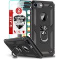 thumbnail image 1 of wonima11 LeYi iPhone 8/7/6s/6 Case with [2-Pack] Tempered Glass, Military-Grade, Kickstand Ring - Black, 1 of 1