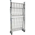 thumbnail image 4 of Bostitch Stowaway Folding Utility Cart, Metal Heavy Duty Design, 23.5" x 37.5" x 39", Chrome, 4 of 12