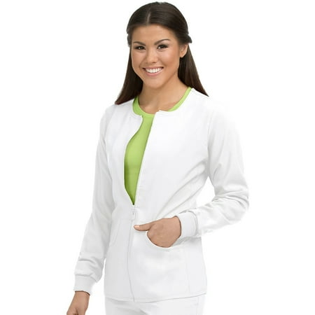 Couture Leather Jackets - Activate by Med Couture Women's Warm Terrain Zip Up Solid Scrub Jacket