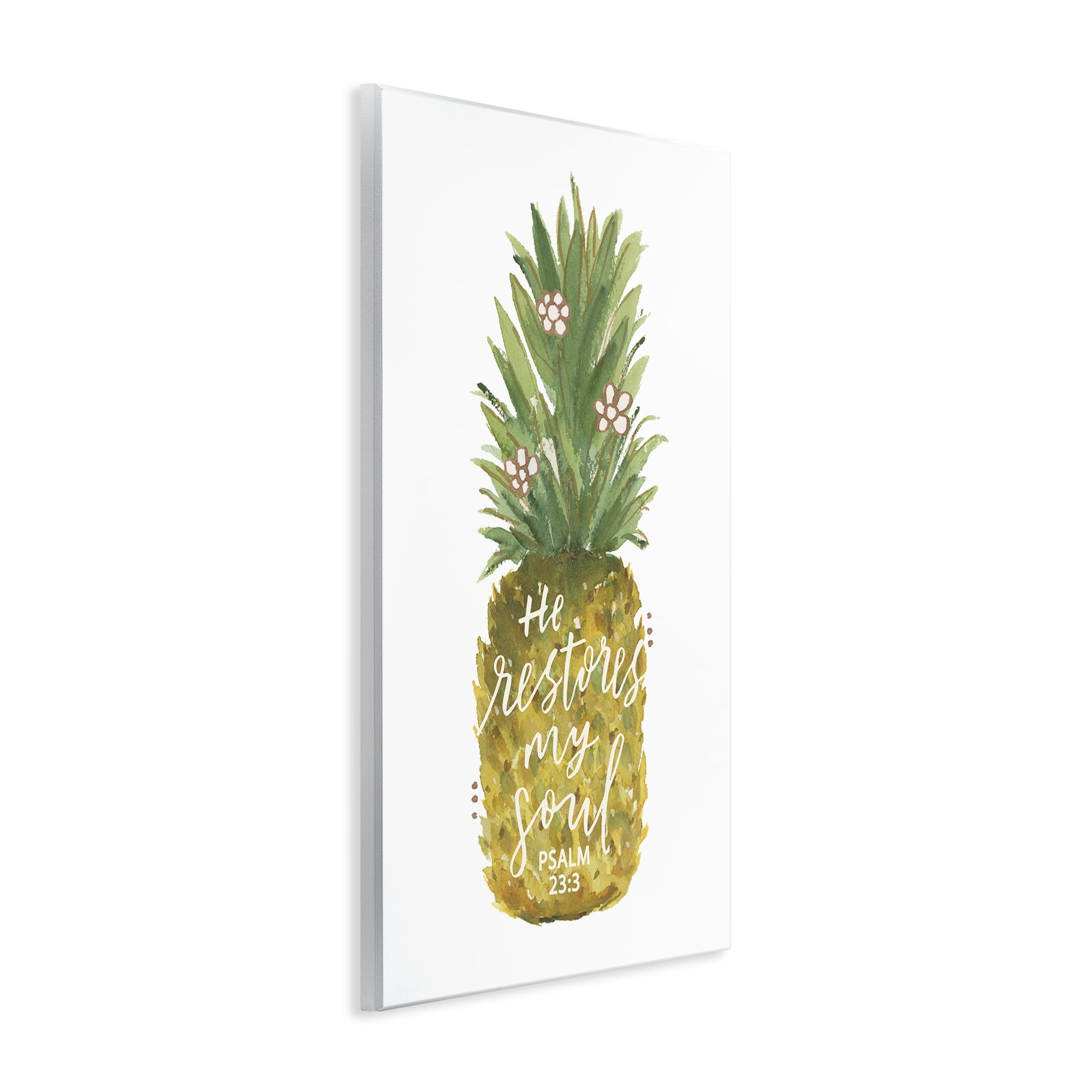 Stupell Industries Restores My Soul Pineapple Religious & Spiritual Painting Unframed Art Print Wall Art, 10 x 15