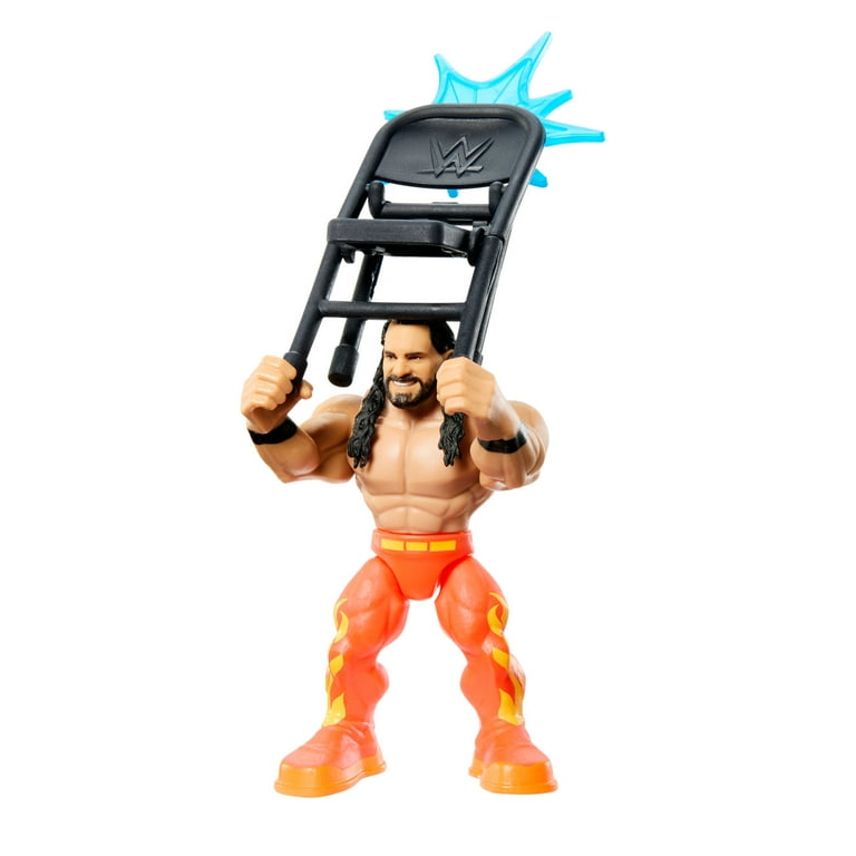 WWE Action Figure Knuckle Crunchers Seth Rollins, 3.5-inch, Battle