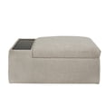 thumbnail image 5 of Weston Home Laguna Boucle Fabric Ottoman with Table and Casters, Gray, 5 of 11