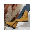 thumbnail image 6 of Tenmix Womens Fashion Short Bootie Work Slip Resistant Flat Boot Outdoor Comfortable Yellow 7, 6 of 9