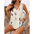 thumbnail image 6 of Women Summer Tank Tops Tanks V Neck Sleeveless T Shirts White XL, 6 of 9