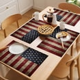thumbnail image 5 of Vintage American Flag Placemats Set of 1, Red White Striped Star Independence Day Non-Slip Place Mats Washable Table Mats for Kitchen Dining Table Decorations Indoor/Outdoor, 5 of 9