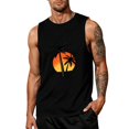 thumbnail image 3 of Yifymode Mens Sleeveless Tank Tops Graphic Workout Gym Shirts Palm Tree Vintage Style T-Shirt, 3 of 5