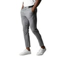 thumbnail image 2 of Pxiakgy pants for men men's pants Men's Dress Active Waistband Stretch Pants Men'S Casual Pants Breathable High Elastic Business Versatile Cotton Pants Slim Small Leg Pants Grey+L, 2 of 9