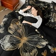 thumbnail image 4 of Manfei Flying Butterflies Bedding Comforter Set 7-Piece for Teens Adults,Chic Flowers King Bedding Sets,Exotic Style Ultra Soft Bed Sheets,Microfiber Bedroom Decor,Reversible, 4 of 8