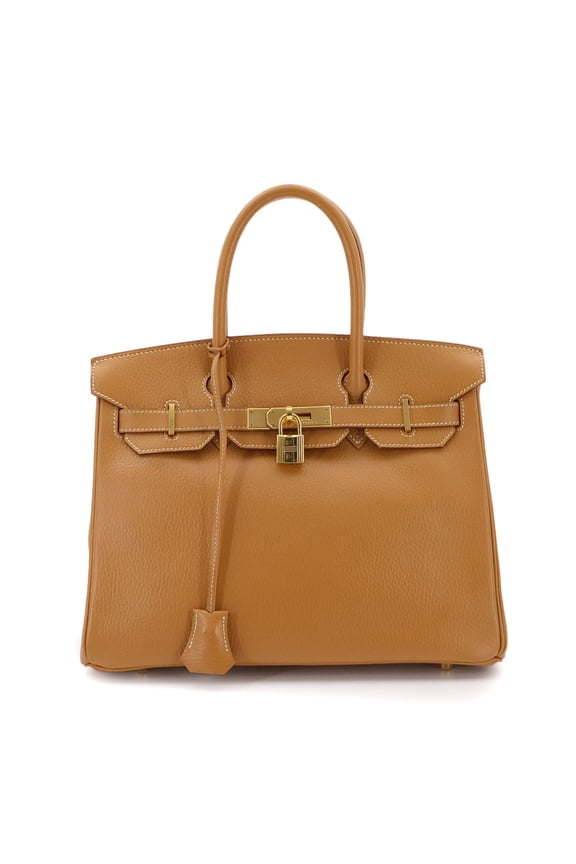 Pre-Owned Hermes Birkin 30, Ardennes leather, natural finish, handbag, C stamp, made in...