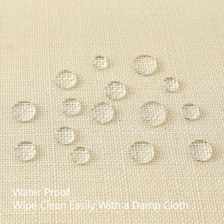 Smiry Linen Tablecloth, Waterproof Stain Resistant, 52x70 photo 4