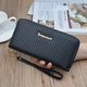 thumbnail image 1 of Cartera de mujer con cremallera larga, cartera de mano, cartera suave a cuadros a la moda, monedero de gran capacidad, 1 of 5