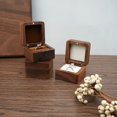 thumbnail image 2 of PENGXIANG Wood Jewelry Box Wedding Ring Box Earring Rings Organizer Box Gift Package Case, 2 of 4