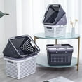 thumbnail image 7 of Xechzx Shower Basket Small Basket with Handle Plastic Portable Storage Organizer Cleaning Caddy for Bathroom Thickened Drainage Toiletry Bag Bin (1Pc 10.6"x5.7"x7.7"), 7 of 7