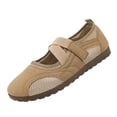 thumbnail image 2 of longantii Wide Toe Box Flats Shoes Breathable Mesh Panel Mary Jane Shoes Non Slip Flats Sneakers Footwear Walking Shoes Casual Comfortable Loafers 2026 Khaki, 2 of 6