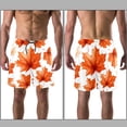 thumbnail image 3 of luoweisi Men's Beach Shorts Quick Dry Swim Trunks with Mesh Lining Maple Leaf 2XL, 3 of 5