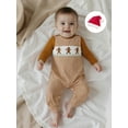 thumbnail image 6 of BemeyourBBs Newborn Baby Boy Girl Christmas Outfit Romper Plaid Gingerbread Man Snowmen Santa Overall Pants Hat Set Cute Infant Xmas Clothes, 6 of 8