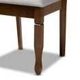 thumbnail image 3 of Baxton Studio Augustine Modern and Contemporary Grey Fabric Upholstered and Walnut Brown Finished Wood 4-Piece Dining Chair Set, 3 of 7