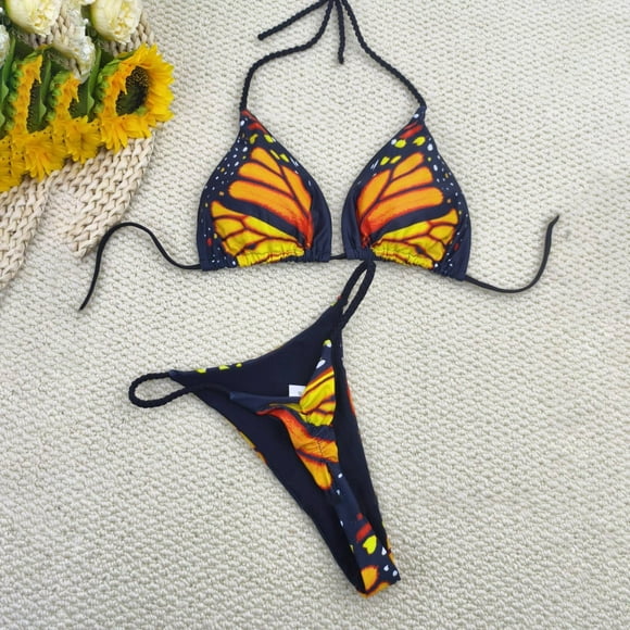 iTNHFP Swimwear for Women 2025 Women's Fashion Braided String Bikini Split Swimsuit