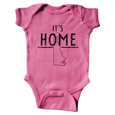 

Inktastic It s Home- State of Delaware Outline Distressed Text Gift Baby Boy or Baby Girl Bodysuit