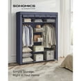 thumbnail image 2 of SONGMICS Portable Clothes Closet, Non-Woven Fabric Wardrobe, Storage Organizer, Dark Blue,Adult, 2 of 6