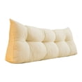 thumbnail image 4 of Cojín de cama beige Cojín de cama nórdico Tatami Triángulo Bolsa suave Respaldo grande Doble anticolisión, 4 of 5