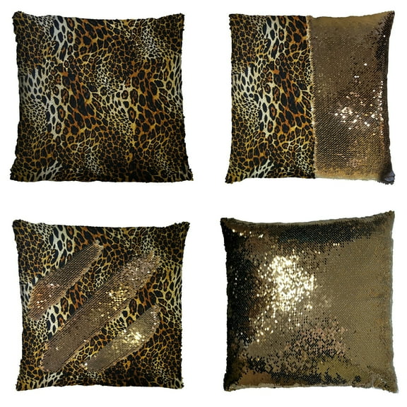 ECZJNT Leopard skin Pillow Case Home Decor Cushion Cover 16x16 Inch