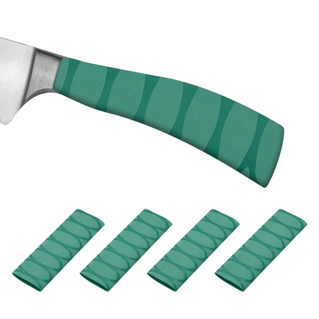 Uxcell Couteau de Coupe Manche Rétractable Antidérapant, Motif Ovale Vert 2.2"x4.9"