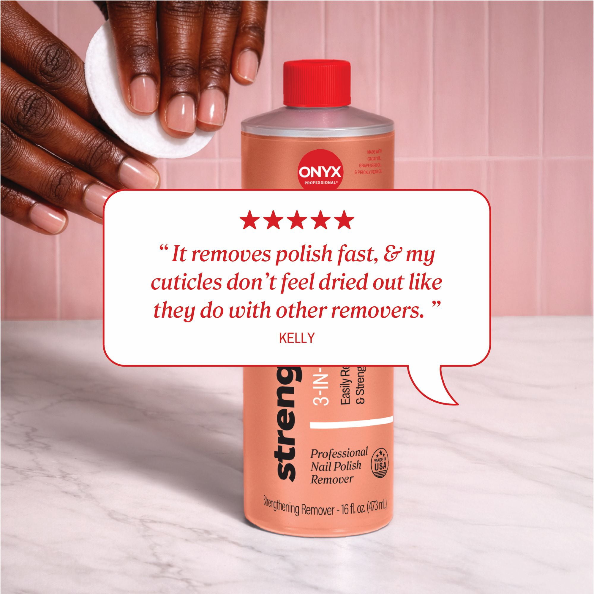 ONYX Professional 3-in-1 Strengthening Nail Polish Remover