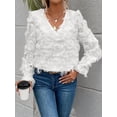 thumbnail image 6 of Women'S Tassel Tees Fringe Crew Neck Short Sleeve T Shirt Going Out Tops Streetwear White M, 6 of 9