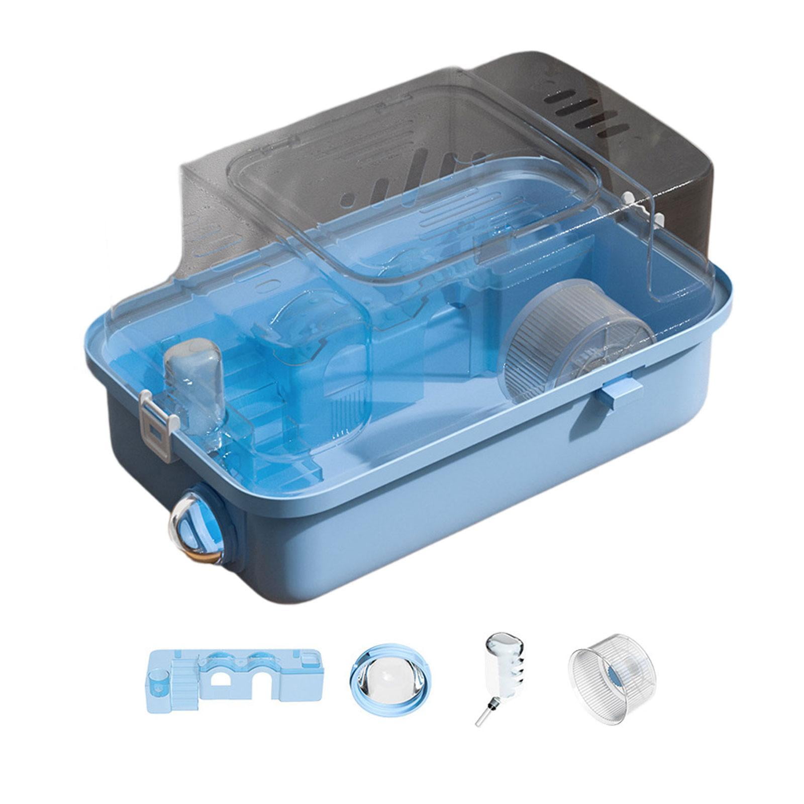 balikha Hamster Cage 2 Layers of Multi -purpose with Apparent Surface Living Space of Small Animal Cages for Small Animals Mice Rat blue