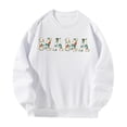 thumbnail image 4 of Sudadera con cuello redondo para mujer, ropa deportiva informal estampada, Jersey holgado, Tops para desplazarse, uso diario, deportes, otoño M Yinane Camisa de entrenamiento, 4 of 8