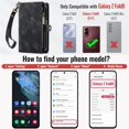 thumbnail image 3 of CaseMe Leather Case for Samsung Galaxy Z Fold8,2 in 1 Detachable Wallet Case with 8-Card Holder Zipper Bills Slot,Magnetic Flip Cover Phone Cases,Black,For Galaxy Z Fold8, 3 of 12