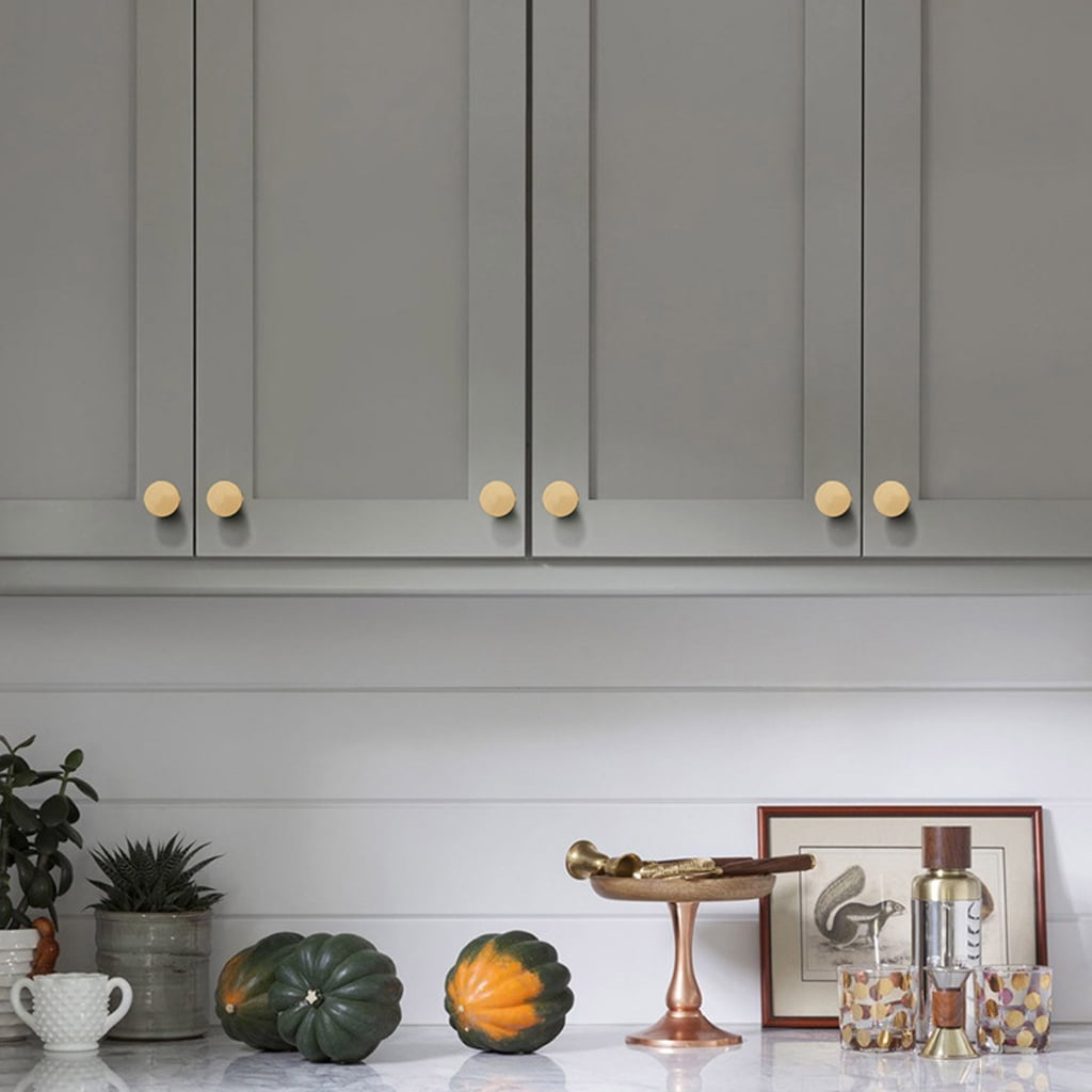 lanema 8Pcs Gold Brass Knobs Elegant Cabinet Pull Decorative for Dressers & Cupboards
