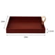 thumbnail image 3 of Bandeja para servir de escritorio, bandeja de almacenamiento portátil de 8 x 8 pulgadas, elegante, color sólido, moderna rojo, 3 of 8